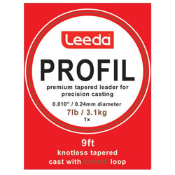 Leeda Profil Tapered Fly Leaders 9ft